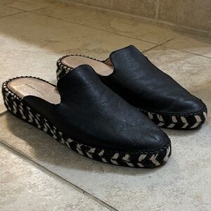 NEW Pure Navy Black Slides Wedge